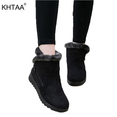 Women Snow Boots Warm Short Fur Plush Winter Ankle Boot