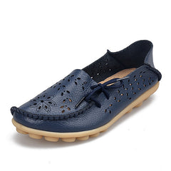 Women's Casual Genuine Leather Shoes Woman Loafers