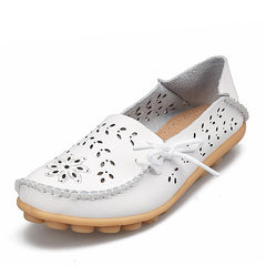 Women's Casual Genuine Leather Shoes Woman Loafers