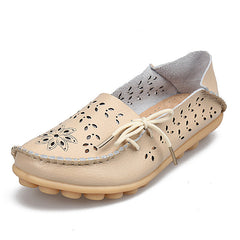 Women's Casual Genuine Leather Shoes Woman Loafers