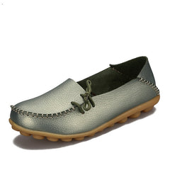 Soft Leisure Flats Women Leather Shoes Moccasins Mother Loafers