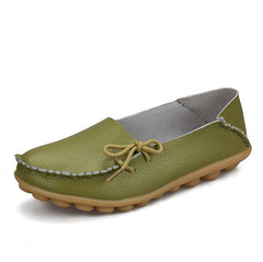 Soft Leisure Flats Women Leather Shoes Moccasins Mother Loafers