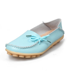 Soft Leisure Flats Women Leather Shoes Moccasins Mother Loafers