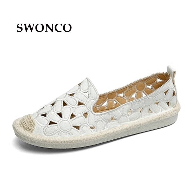 SWONCO Women's Flats Shoe Embroidery