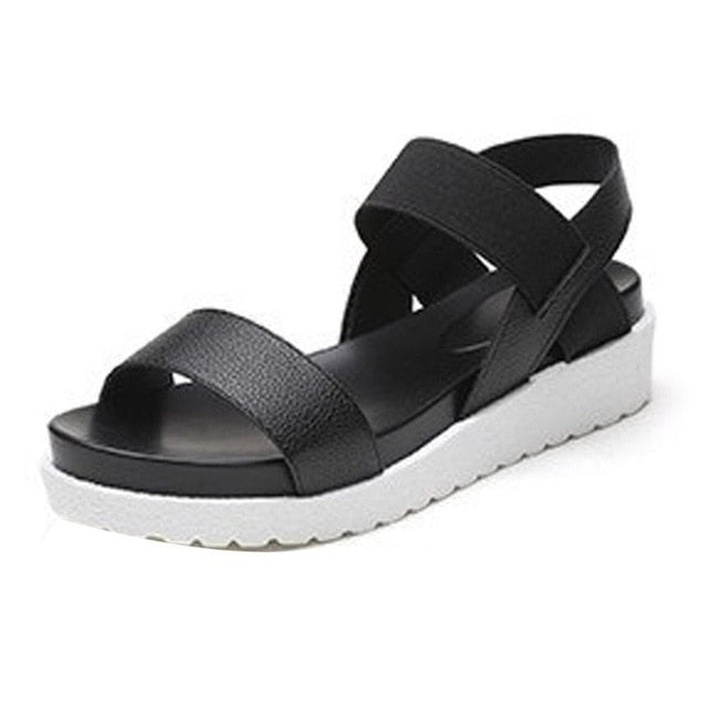 shoes woman Women's Summer Sandals Shoes Peep-toe Low Shoes