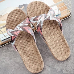 LCIZRONG Summer 13 Colors Flax Home Slippers Women