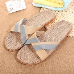 LCIZRONG Summer 13 Colors Flax Home Slippers Women