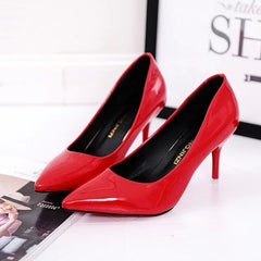 Plus Size OL Office Lady Shoes Faux Suede High Heels Woman