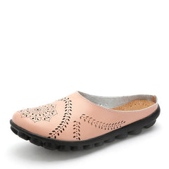 dobeyping New Cut-Outs Summer Shoes Woman Genuine Leather Women Flats