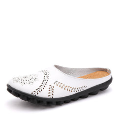 dobeyping New Cut-Outs Summer Shoes Woman Genuine Leather Women Flats