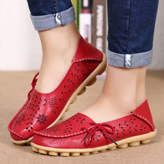 Big size 34-44 2018 spring women flats shoes women genuine leather