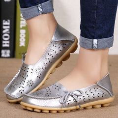 Big size 34-44 2018 spring women flats shoes women genuine leather