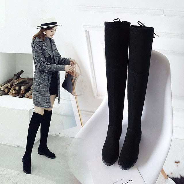 Thigh High Boots Female Winter Boots Women Over the Knee Boots