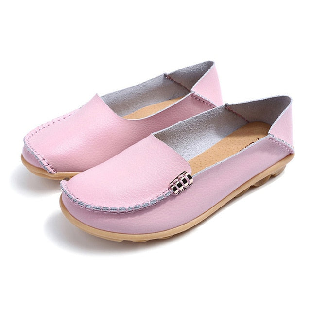 Women Flats Slip On Women Loafers Soft Moccasins With Genuine Leather Shoes