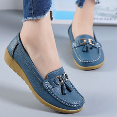 KUIDFAR 2018 Summer Genuine Leather Women Casual Shoes