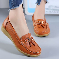 KUIDFAR 2018 Summer Genuine Leather Women Casual Shoes