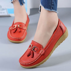 KUIDFAR 2018 Summer Genuine Leather Women Casual Shoes