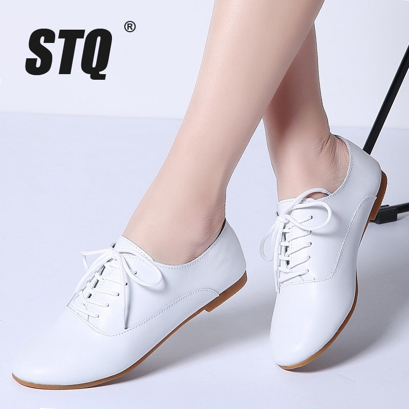 STQ 2019 Spring women oxford shoes ballerina flats shoes