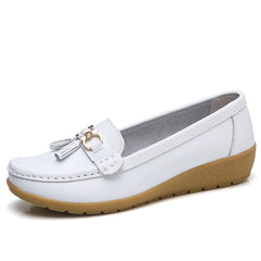 2018 Fashion Women Genuine Leather Flat Casual Shoes