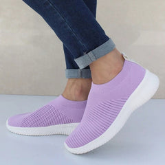 Women Shoes Knitting Sock Sneakers Women Spring Summer Slip On Flat Shoes