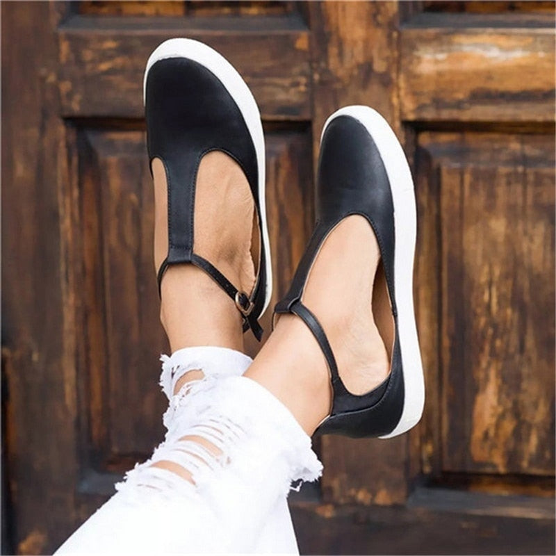 LASPERAL 2019 New Women Shoes Vintage Solid Loafers Shoes