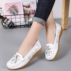 Women Flat 2019 Summer Women Genuine Leather Shoes