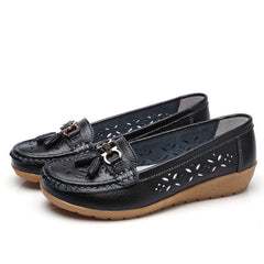 Women Flat 2019 Summer Women Genuine Leather Shoes