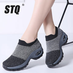 STQ 2019 Spring women sneakers shoes flat slip on platform sneakers